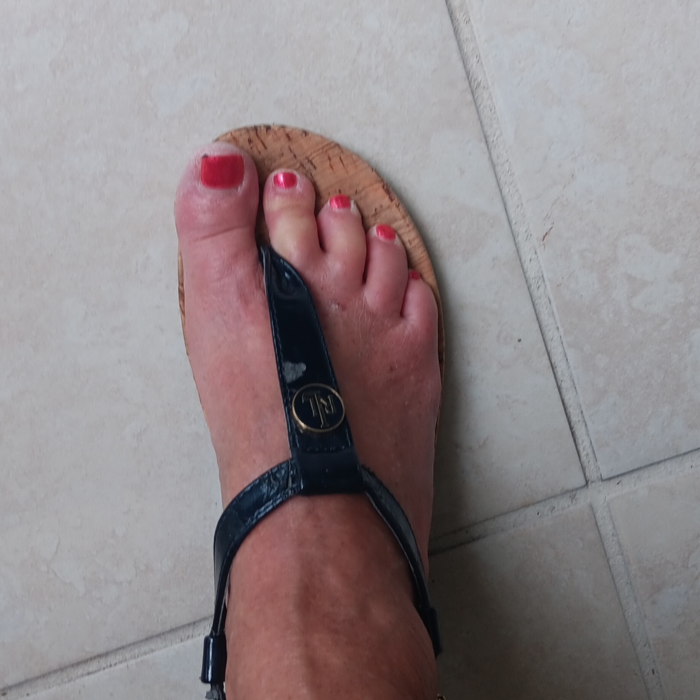 Pre Loved RL Navy Cork Sandals.5.5M - Picture 6 of 9